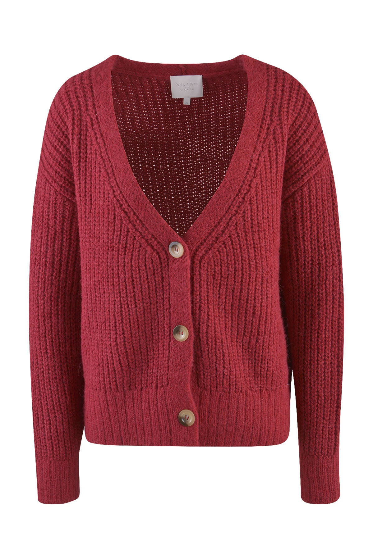 Cardigan buttoned with oversized Shoulders ruby Cardigan Milano 