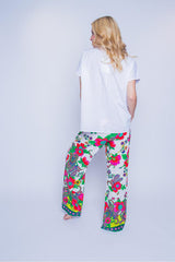 Florale, leichte Sommerhose in leuchtenden Farben multi white flowers Hose Emily van den Bergh 