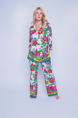 Florale, leichte Sommerhose in leuchtenden Farben multi white flowers Hose Emily van den Bergh 