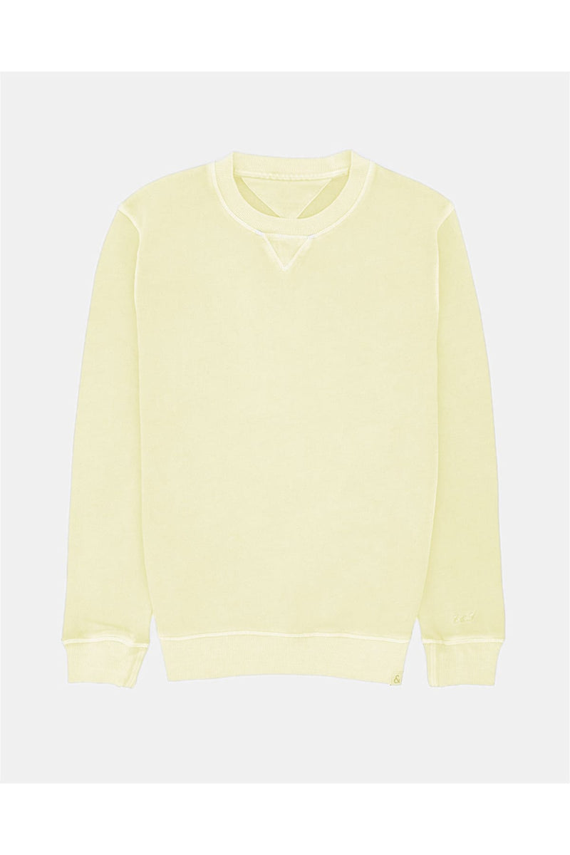 Gelb ausgewaschener Pullover Lemon Sweatshirt Colours&Sons 