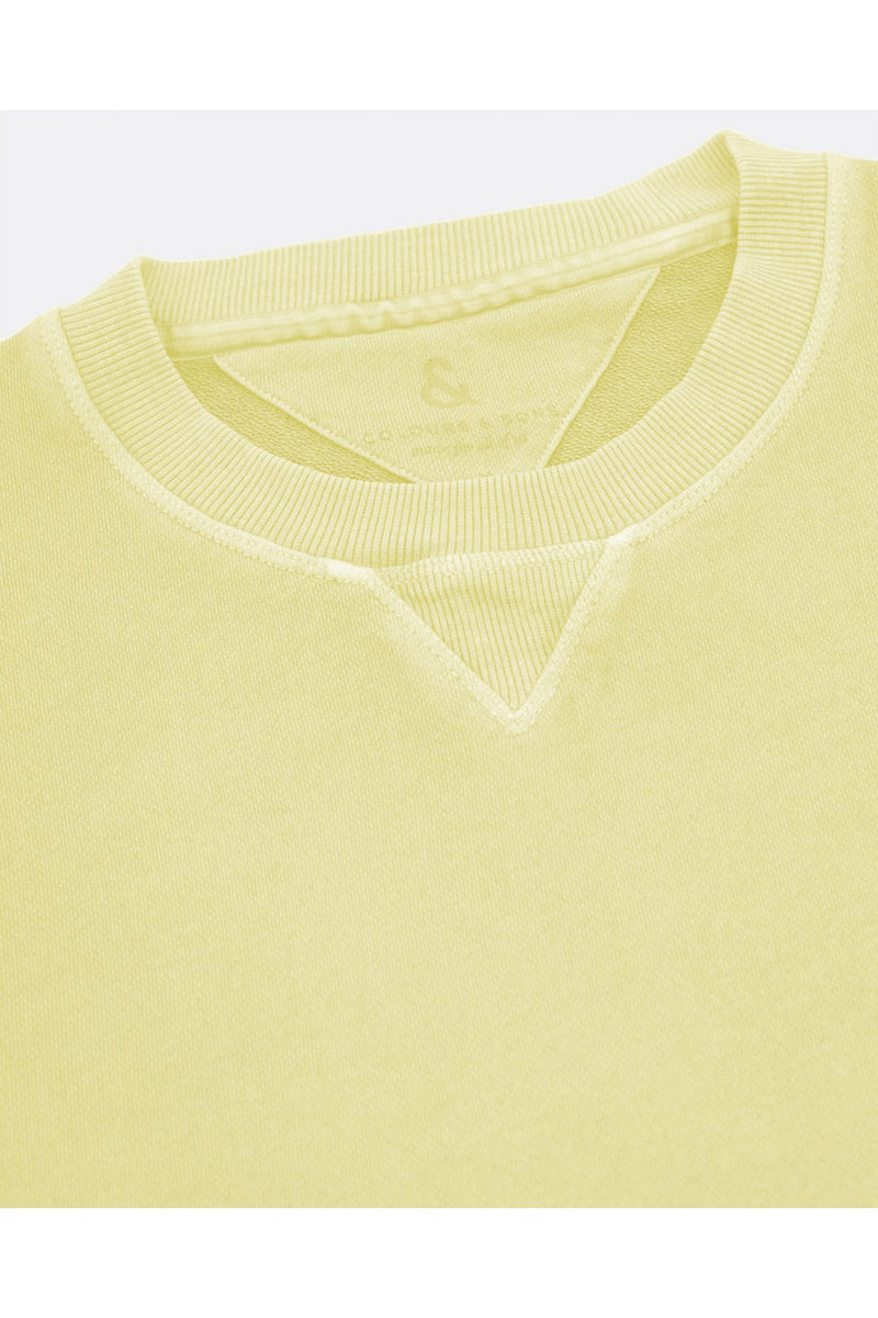 Gelb ausgewaschener Pullover Lemon Sweatshirt Colours&Sons 