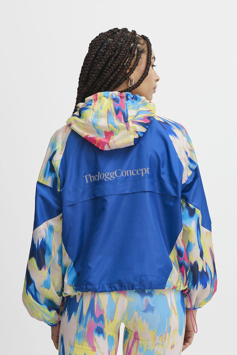 Jacke JCIDA AOP SHORT JACKET - Neon Pink Mix Jacke The Jogg Concept 
