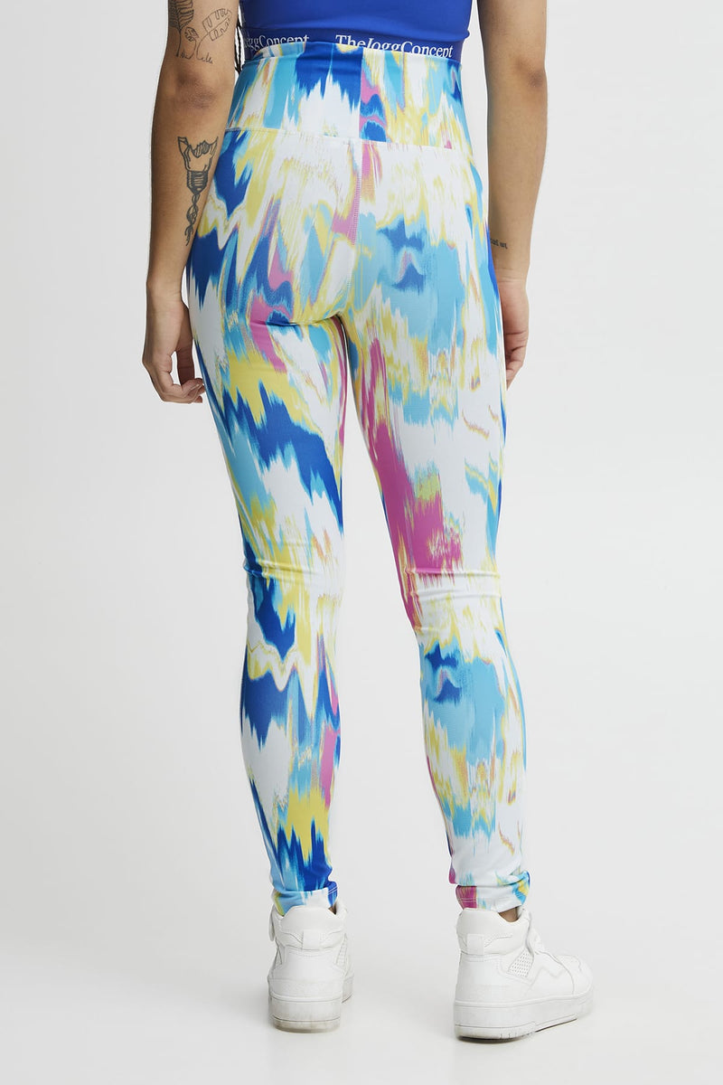 Leggings JCSABELA AOP. LEGGINGS - Neon Pink Mix Leggings The Jogg Concept 