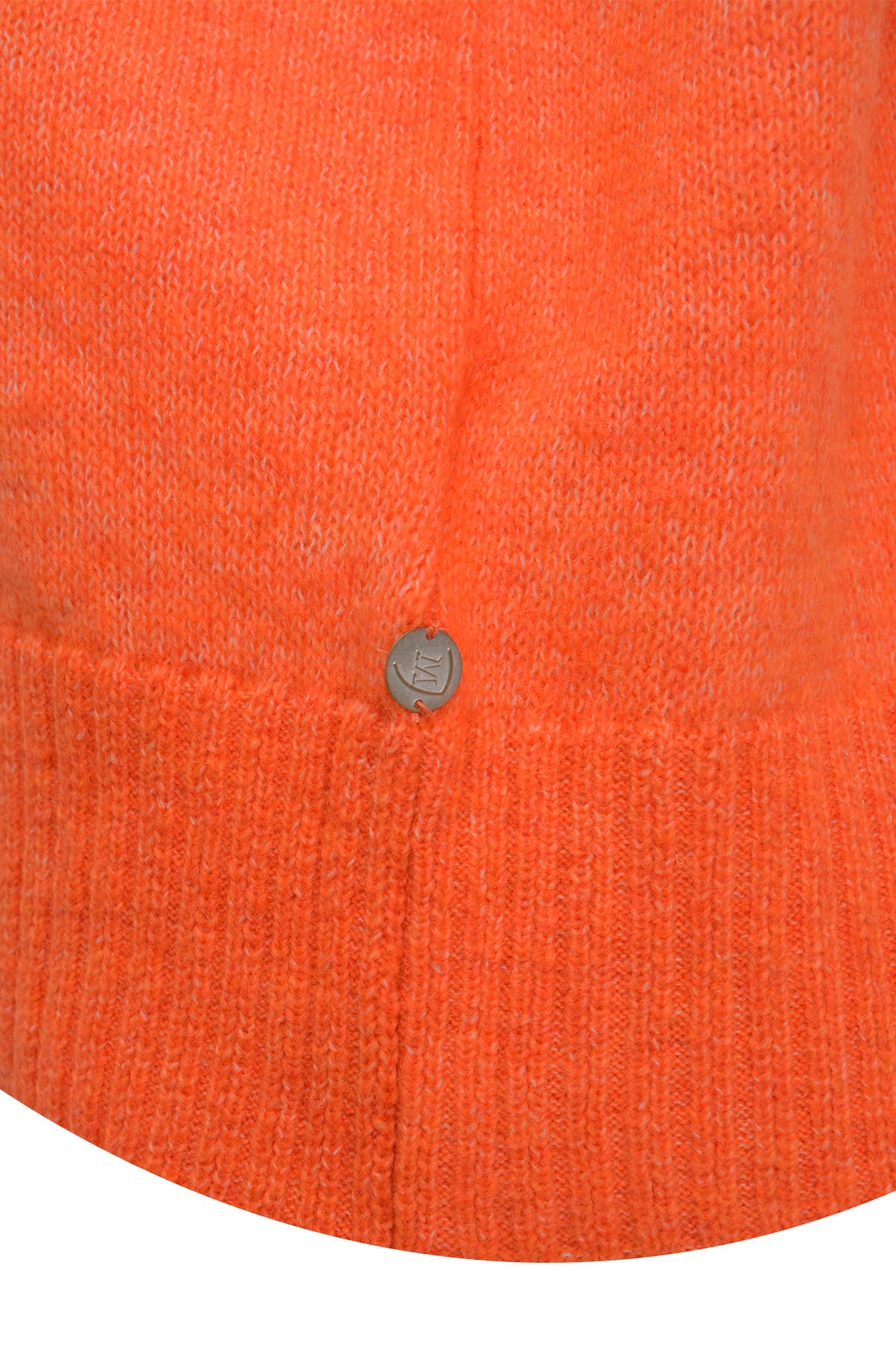 Leichter, orangener Strickpullover mit Rundhalsausschnitt flame orange Pullover Milano 