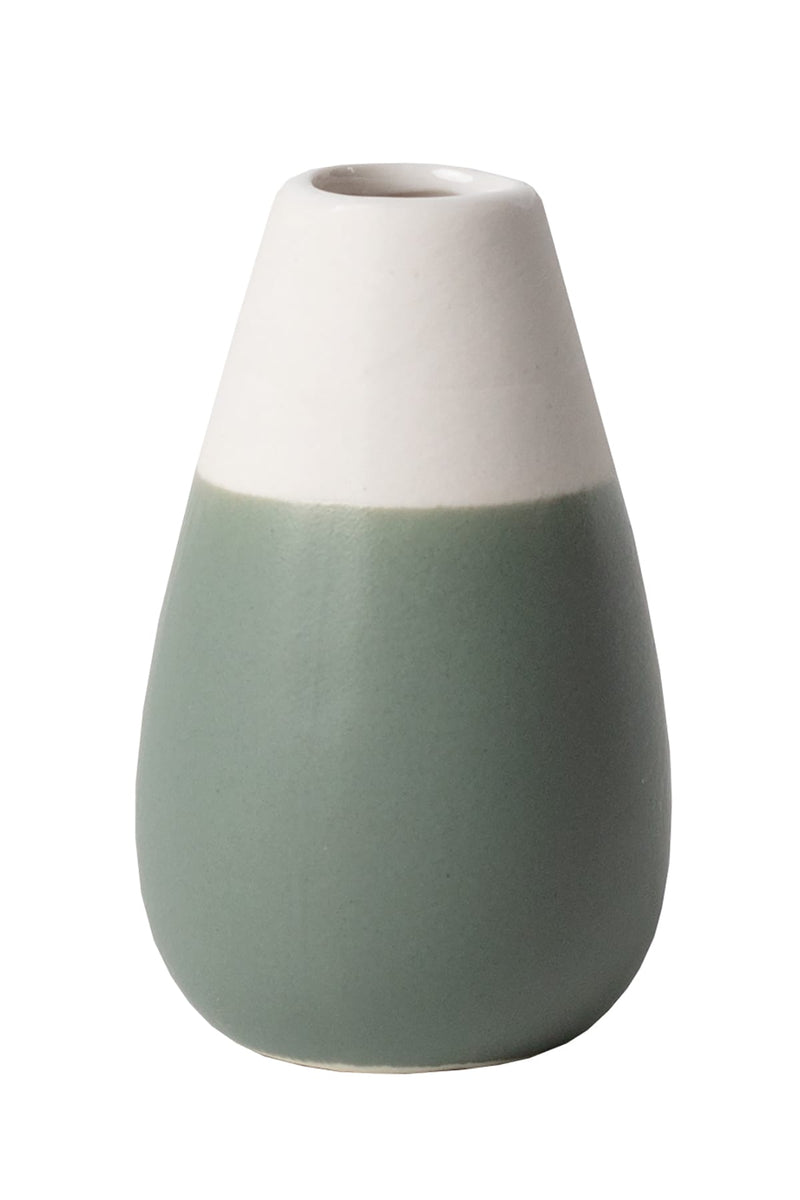 Mini Pastelvasen Set aus 4 Vasen Grün Vasen Räder 