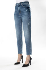 MOM Jeans Relaxed Fit - Lynn - Blue Vintage Jeans C.O.J - Cup of Joe Denim 