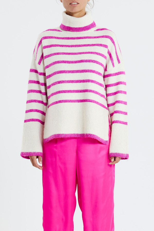 Pullover Avalon Turtleneck Neon Pink Pullover Lollys Laundry 