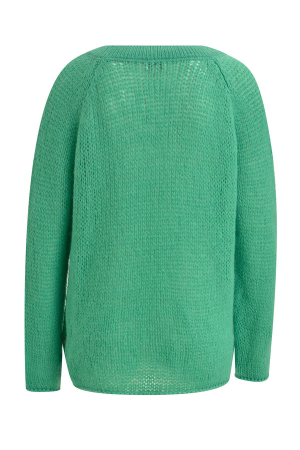 Pullover Raglan pullover w V-Neck grass Pullover Milano 