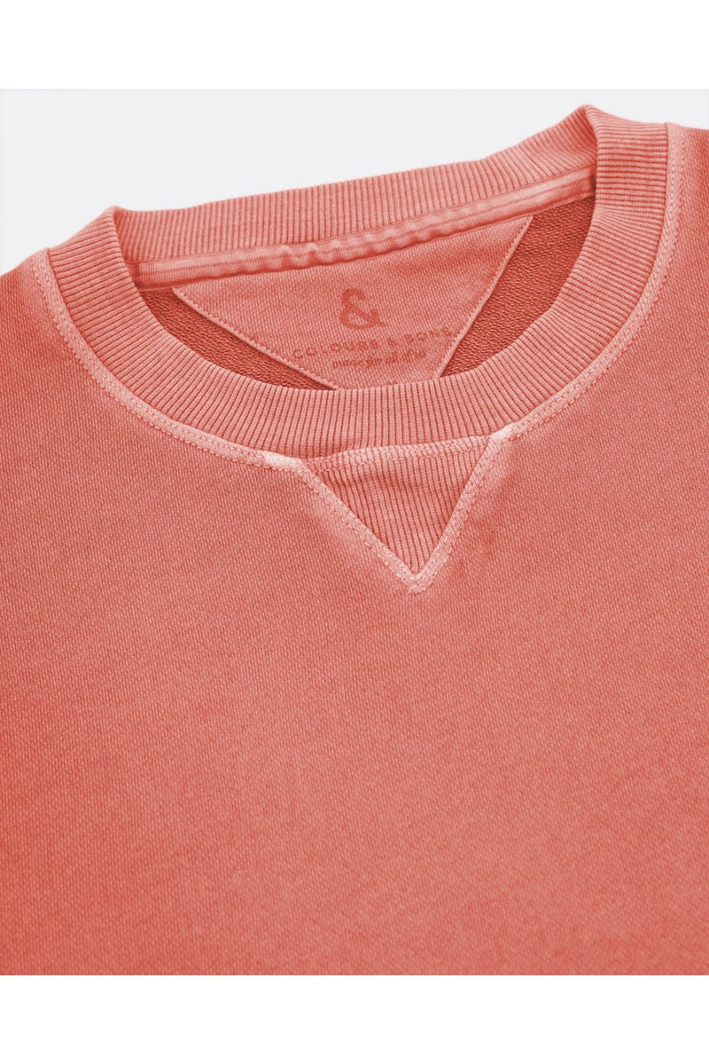 Rosa ausgewaschener Pullover Shrimp Sweatshirt Colours&Sons 