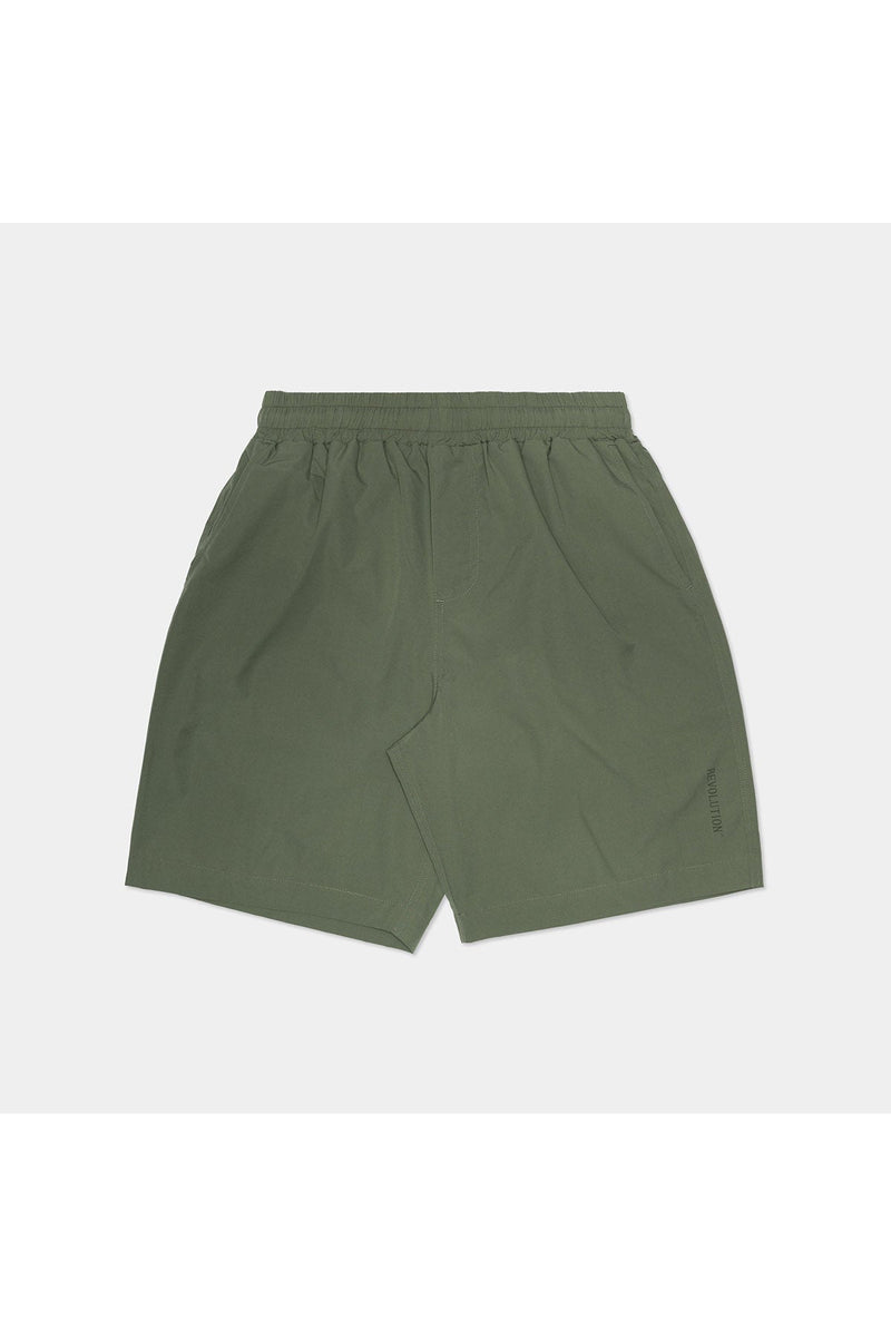 Shorts grüne Shorts mit elastischem Bund Lightarmy Shorts RVLT Revolution 
