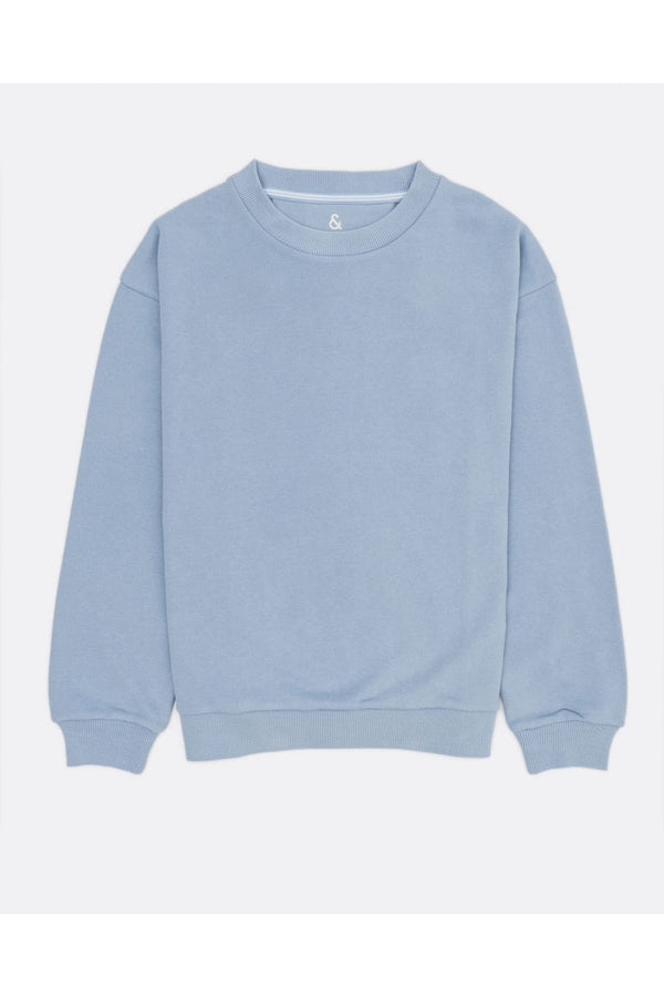 Sweatshirt Hellblaues Sweatshirt mit Rückenprint Sky Sweatshirt Colours&Sons 