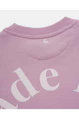 Sweatshirt Lila Sweatshirt mit Rückenprint Grape Sweatshirt Colours&Sons 