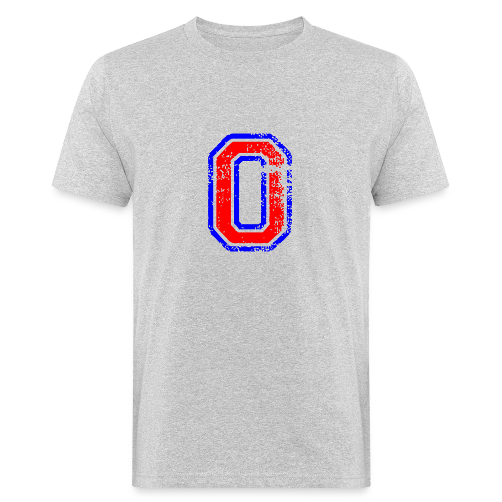 T-Shirt aus Bio-Baumwolle mit O Print im College Stil Men's Organic T-Shirt | Continental Clothing SPOD heather grey M 