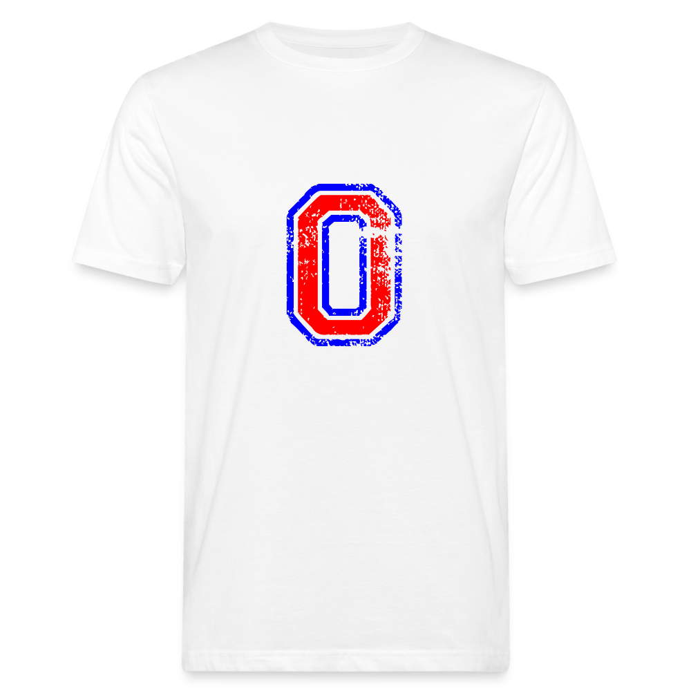 T-Shirt aus Bio-Baumwolle mit O Print im College Stil Men's Organic T-Shirt | Continental Clothing SPOD white M 