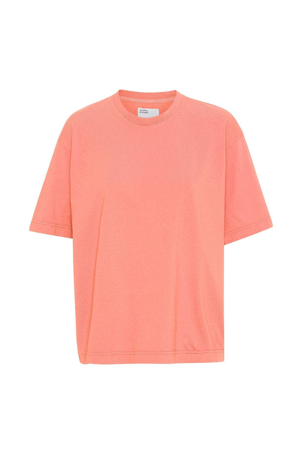 T-Shirt Women Oversized Organic T-Shirt Bright Coral T-Shirt Colorful Standard 