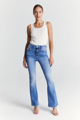 Ultra High Waist Flare Jeans Matilda - Medium Blue Jeans C.O.J - Cup of Joe Denim 